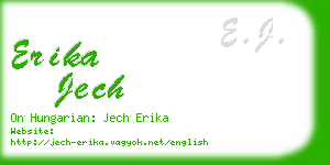 erika jech business card